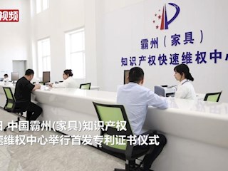 河北首家知识产权快速维权中心举行首发专利证书仪式